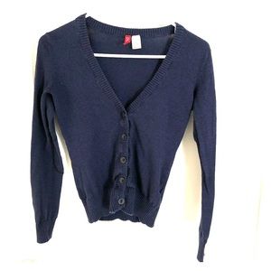 Long sleeve navy cardigan EUC